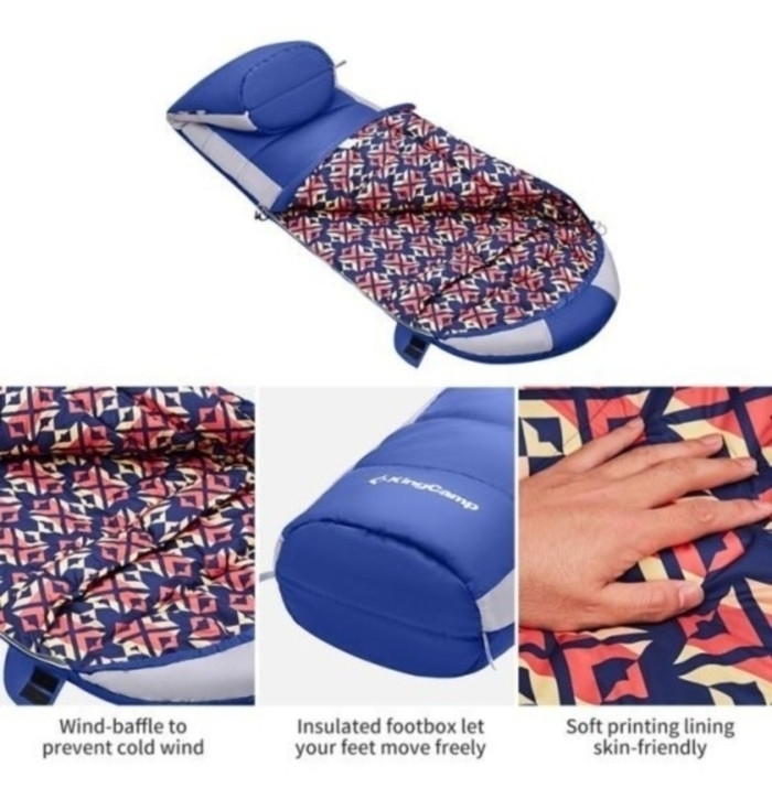 Cпальный мешок &amp;quot;Desert 300&amp;quot;, синий, King Camp