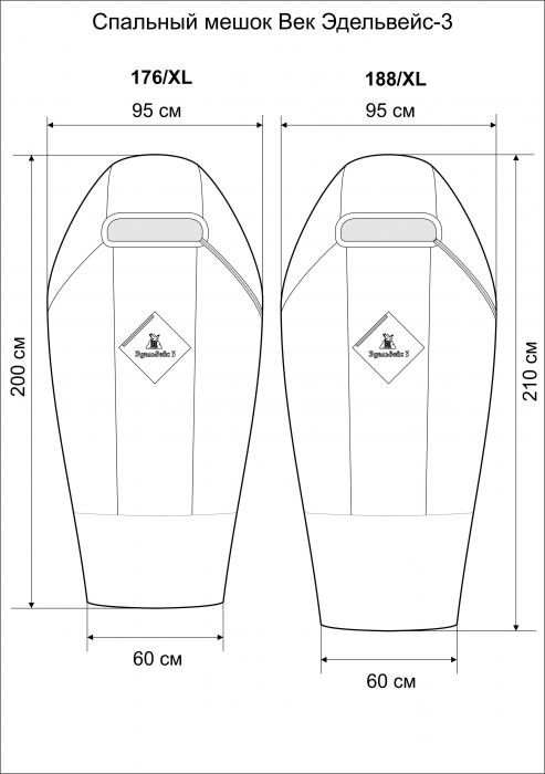 Спальный мешок Век Эдельвейс-3, камуфляж