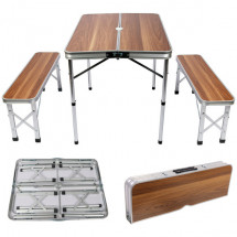 Набор мебели складной 90*60*70 см и 2 скамьи