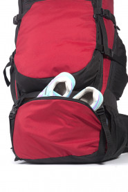 Рюкзак туристический Хальмер 4, с латами, черный-вишня, 100 л, ТАЙФ