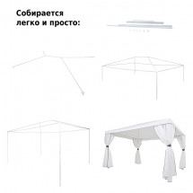 Тент садовый 1050 полиэстер 3*4*2,5 м, Green Glade