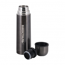 Термос Биосталь с узкой горловиной, цвет вороненая сталь, 0,75 л