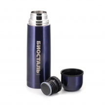 Термос Биосталь с узкой горловиной, цвет ночное небо, 0,75 л